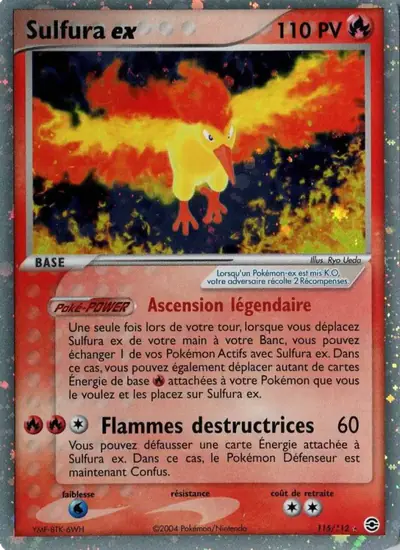 Image de la carte Pokemon Sulfura ex 115/112