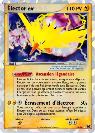 Image de la carte Pokemon Électhor ex 116/112