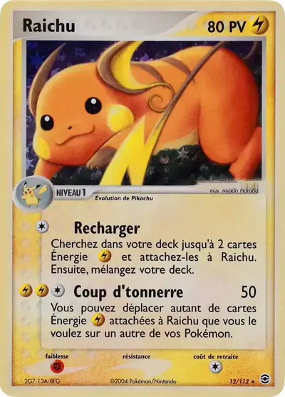 Image de la carte Pokemon Raichu 12/112