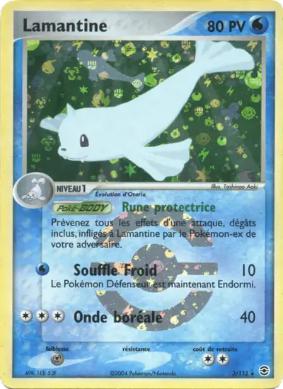 Image de la carte Pokemon Lamantine 3/112