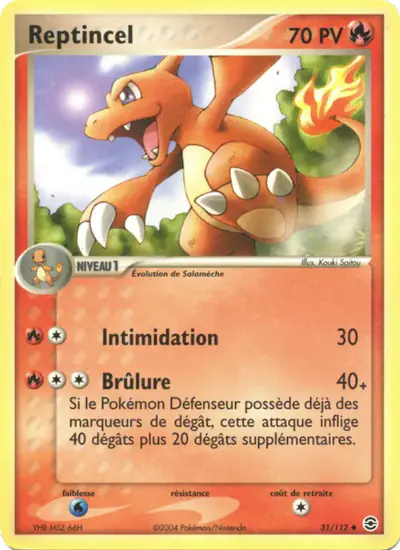 Image de la carte Pokemon Reptincel 31/112