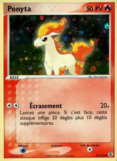 Image de la carte Pokemon Ponyta 76/112