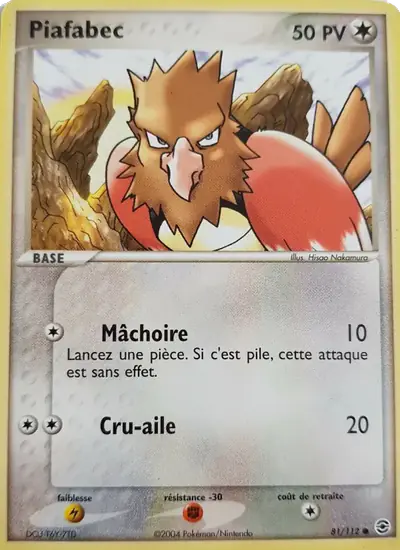 Image de la carte Pokemon Piafabec 81/112