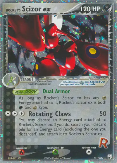 Image de la carte Pokemon Rocket's Scizor ex 101/109