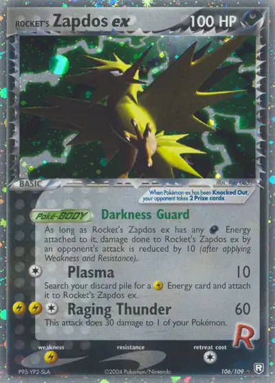 Image de la carte Pokemon Électhor ex de Rocket 106/109