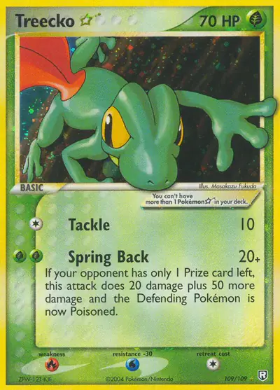 Image de la carte Pokemon Treecko Star 109/109