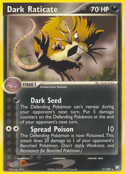 Image de la carte Pokemon Rattatac Obscur 17/109