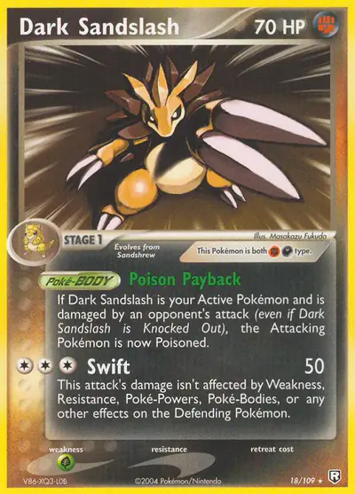 Image de la carte Pokemon Sablaireau Obscur 18/109