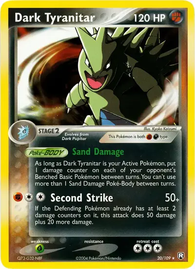 Image de la carte Pokemon Dark Tyranitar 20/109