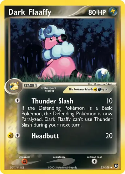 Carte Pokémon Dark Flaaffy 33/109 — Team Rocket Returns