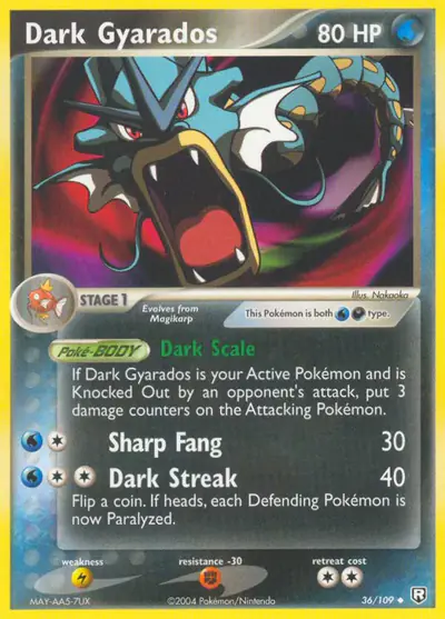 Image de la carte Pokemon Léviator Obscur 36/109