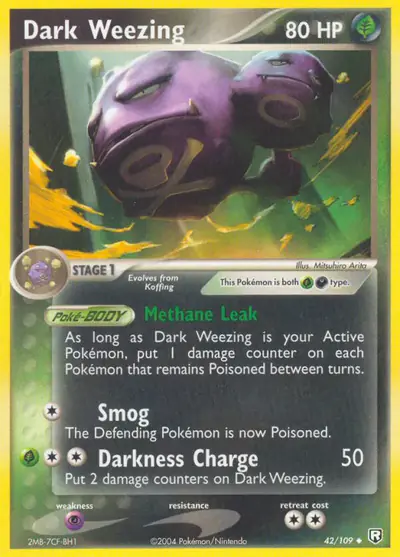 Image de la carte Pokemon Dark Weezing 42/109