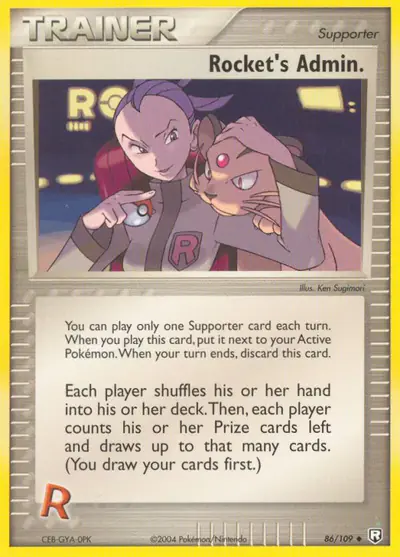 Image de la carte Pokemon Rocket's Admin. 86/109