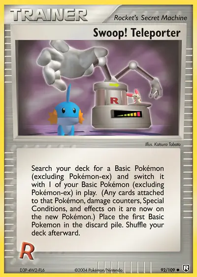 Carte Pokémon Swoop! Teleporter 92/109 — Team Rocket Returns
