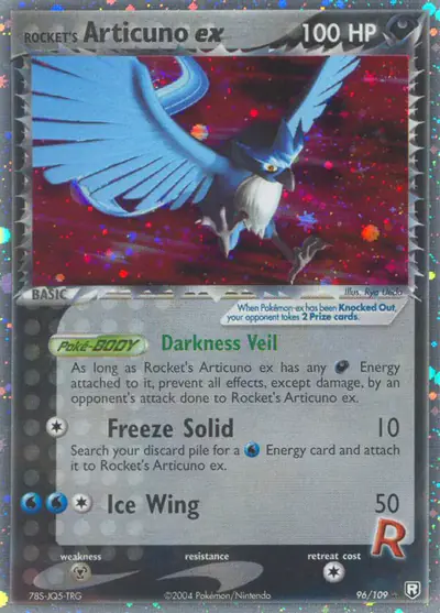 Image de la carte Pokemon Rocket's Articuno ex 96/109