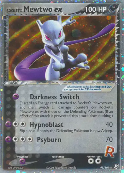 Image de la carte Pokemon Rocket's Mewtwo ex 99/109