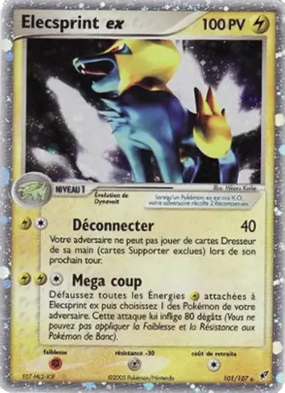 Image de la carte Pokemon Elecsprint ex 101/107
