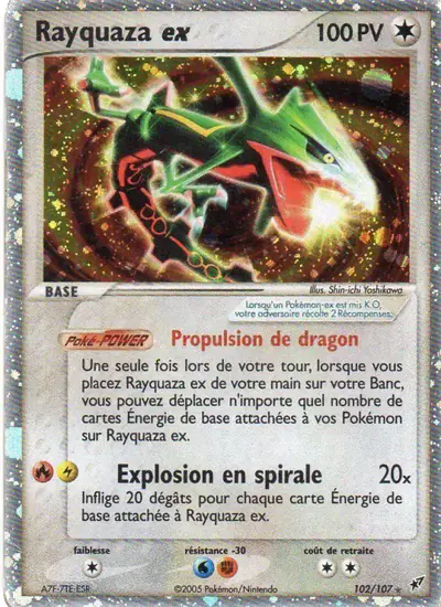 Image de la carte Pokemon Rayquaza ex 102/107
