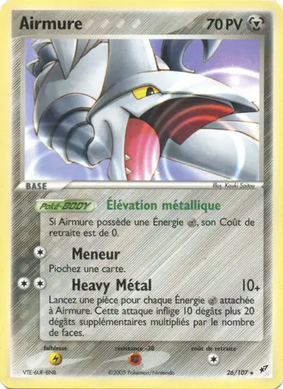 Image de la carte Pokemon Airmure 26/107