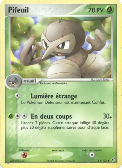 Image de la carte Pokemon Pifeuil 43/107