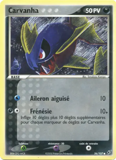 Image de la carte Pokemon Carvanha 56/107