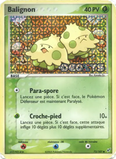 Image de la carte Pokemon Balignon 72/107