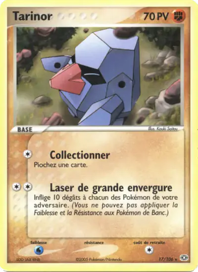 Image de la carte Pokemon Tarinor 17/106