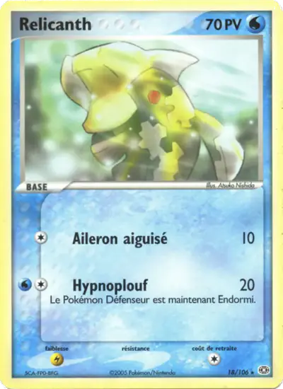 Image de la carte Pokemon Relicanth 18/106