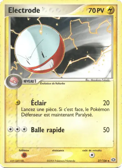 Image de la carte Pokemon Electrode 27/106