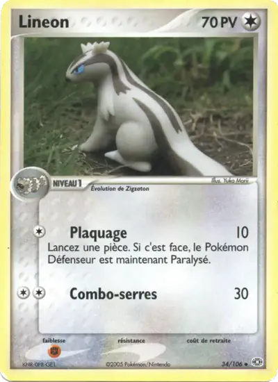Image de la carte Pokemon Linéon 34/106