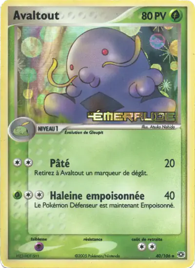 Image de la carte Pokemon Avaltout 40/106