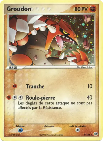 Image de la carte Pokemon Groudon 5/106