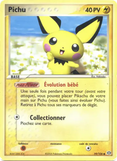 Image de la carte Pokemon Pichu 59/106