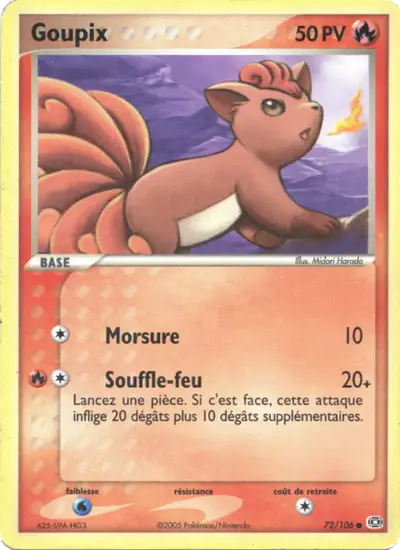 Image de la carte Pokemon Goupix 72/106