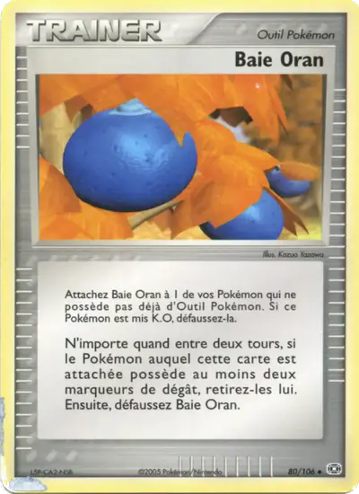 Image de la carte Pokemon Baie Oran 80/106