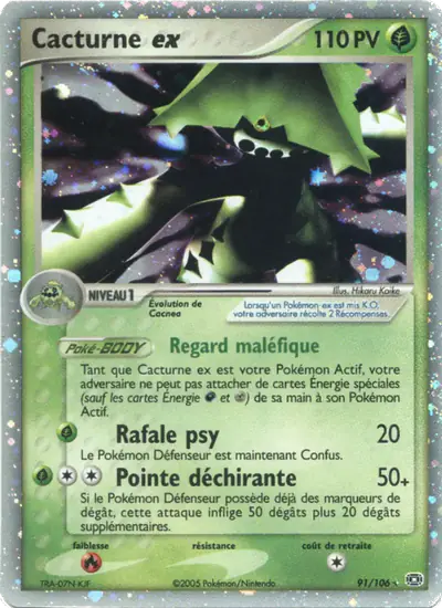 Image de la carte Pokemon Cacturne ex 91/106