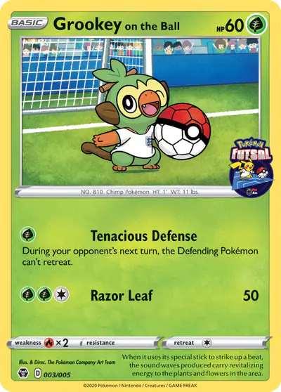 Image de la carte Pokemon Grookey on the Ball 3/5