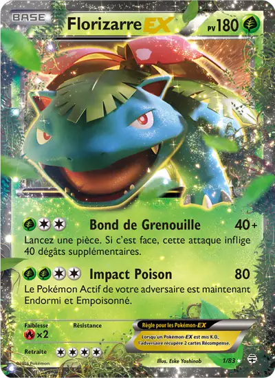 Image de la carte Pokemon Florizarre EX 1/83