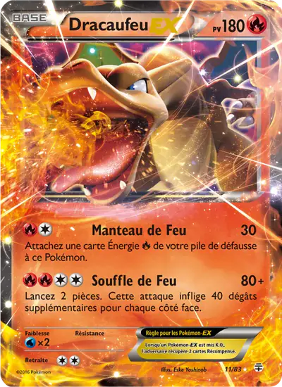 Image de la carte Pokemon Dracaufeu EX 11/83