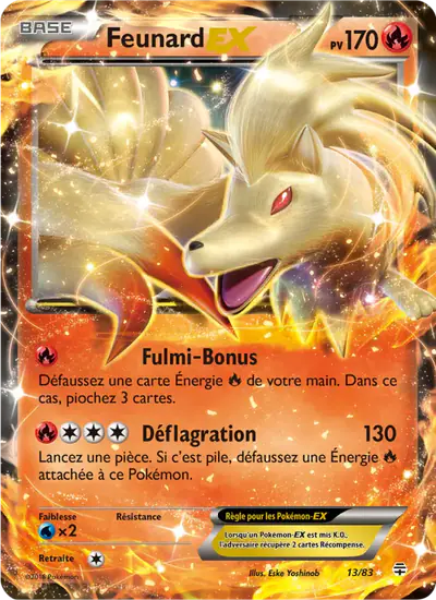 Image de la carte Pokemon Feunard EX 13/83