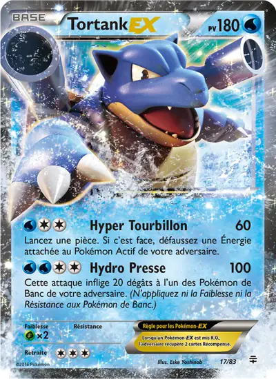 Image de la carte Pokemon Tortank EX 17/83