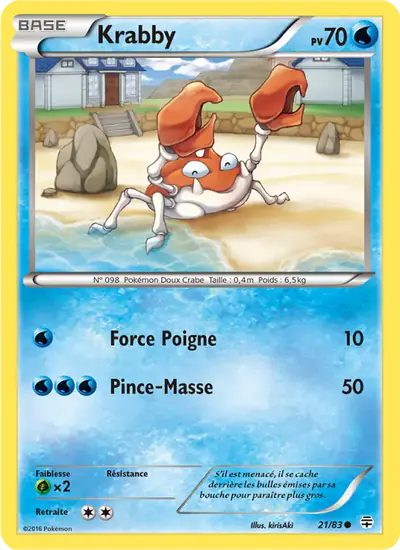 Image de la carte Pokemon Krabby 21/83