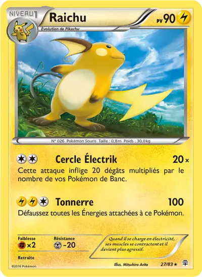 Image de la carte Pokemon Raichu 27/83