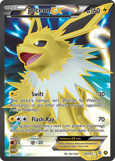 Image de la carte Pokemon Voltali EX 28a/83