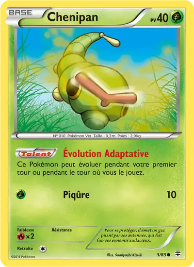 Image de la carte Pokemon Chenipan 3/83
