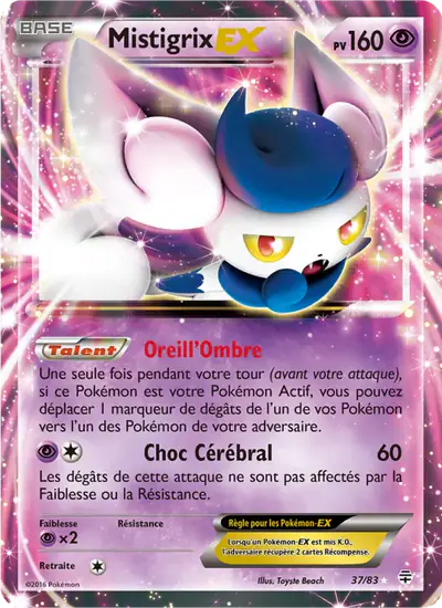 Image de la carte Pokemon Mistigrix EX 37/83