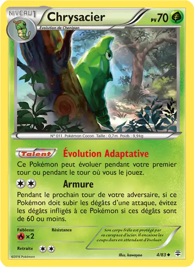 Image de la carte Pokemon Chrysacier 4/83