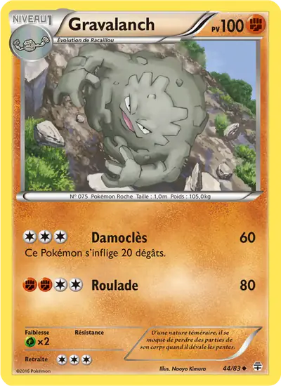 Image de la carte Pokemon Gravalanch 44/83