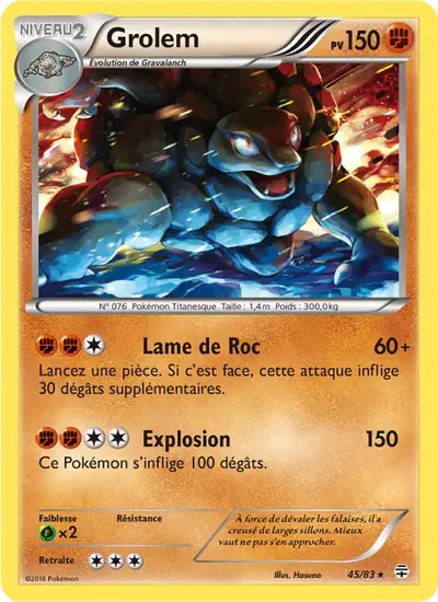 Image de la carte Pokemon Grolem 45/83