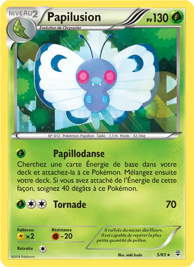 Image de la carte Pokemon Papilusion 5/83